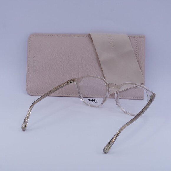 Chloe CH0012OA 001 Round Eyeglasses 50mm - Transparent Pink - Picture 12 of 12